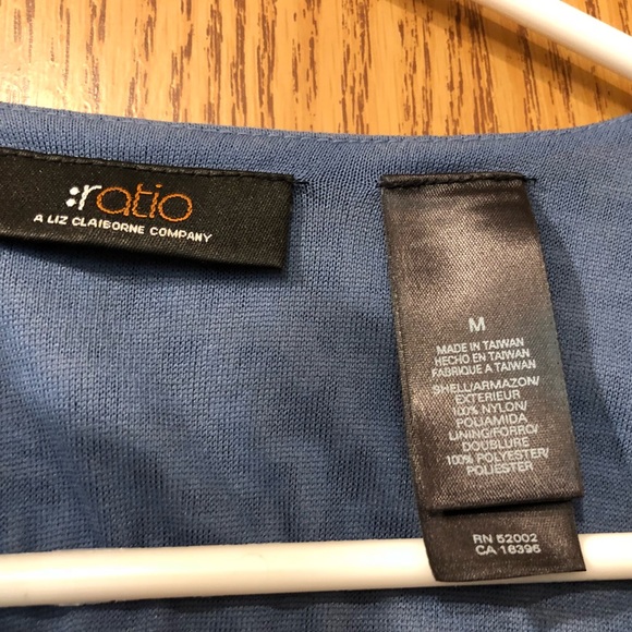 🔴 5/$25 Ratio Blouse Short Sleeve Top Sz M EUC - Picture 4 of 5